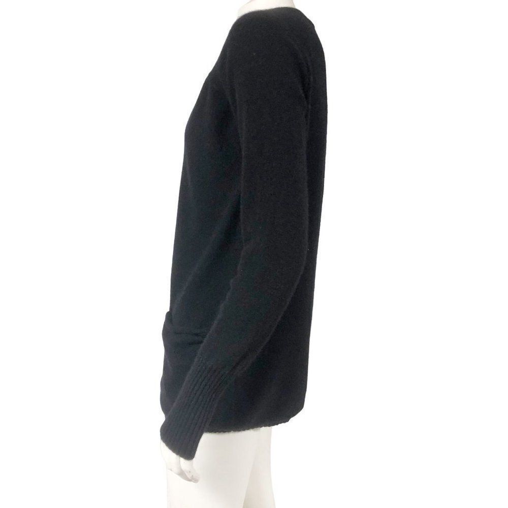 Qi Cashmere Black Zip Front Cardigan Sweater Womens Size S Small - Picture 5 of 8